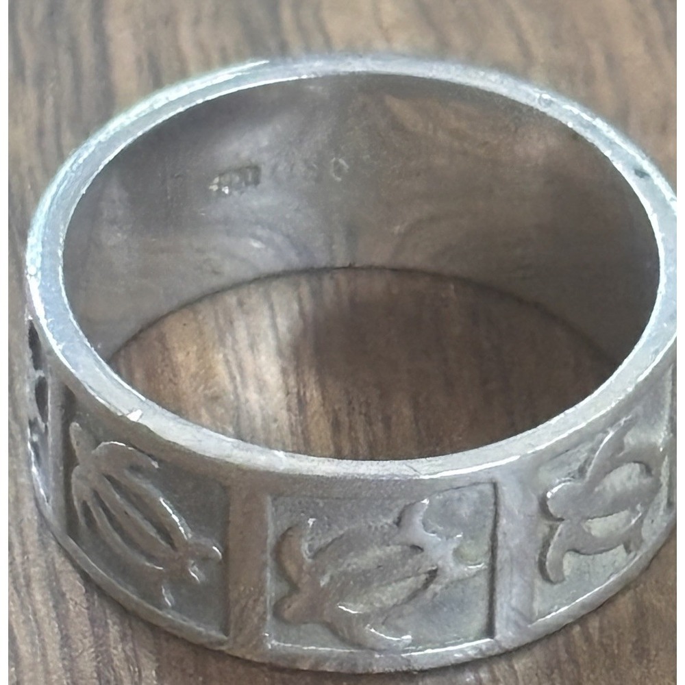 Sterling Silver Honu (Hawaiian Turtle) Ring Size 8